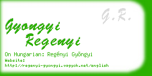gyongyi regenyi business card